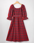 Jazmin Waist Flared Midi Dress