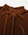 Josephine Puff Sleeve Velvet Top