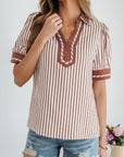 Romina Short Bubble Sleeve Blouse