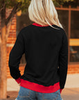 GAME DAY Varsity Stripe Crewneck Sweatshirt