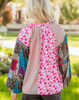 Solirina Shoulder Bubble Sleeve Blouse
