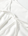 Plus Size Solid Bow-Tie Peplum Tank Top