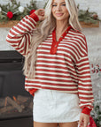 Kylalara Collared Drop Shoulder Top
