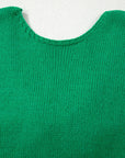 Raven Backless Bubble Sleeve Sweater