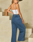 Maya Cropped Wide Leg Overalls