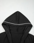 Contrast Trim Hooded Cardigan and Pants Set