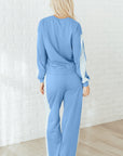 Floral Patchwork Pullover and Sweatpants Lounge Set