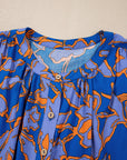 Floral Batwing Sleeve Button-Up Shirt