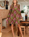 Kelly Hem Puff Sleeve Dress