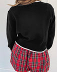 Malaysia accent Holiday Cropped Sweater