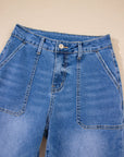 Courtney Cropped High Rise Wide Leg Jeans