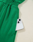 Geometric Patchwork Half-Zip Elastic Waist Dress