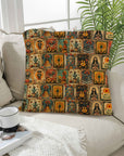 Colores de Mexico Dia de los Muertes Pillow Case Made in America