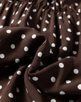 Polka Dot Wrap V-Neck Ruffle Mini Dress