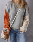 Alejandra Sleeve Ribbed Trim Sweater