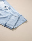 Saige Wash Distressed Straight Jeans