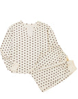 Polka Dot Waffle Knit Top and Pants Lounge Set