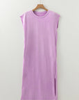 Mineral Wash Pocketed T-shirt Maxi Dress