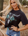 Western Aztec Crewneck T-Shirt