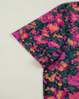 Floral Mesh Short Sleeve Top