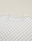 Checker Short Sleeve Tee & Lounge Pant Set