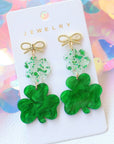 Estrella Pendant Bow Stud Earrings