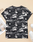 Western Desert Short Sleeve Knit Top