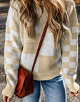 Vivifira Print Drop Shoulder Sweater