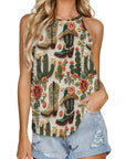 Baha Ranch Cactus Boots Tank Top