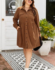 Galilea Corduroy Full Collared PLUS Shirt