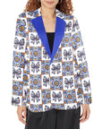 Blue Bow Talavera Floral Blazer