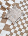 Plus Size Checker Drop Shoulder Open Front Cardigan