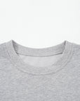 Bow Applique Drop Sleeve Round Neck Sweatshirt