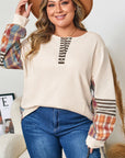 Mackenzie Plaid Patchwork Half PLUS Pullover