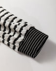 Stripe Collared Top and Drawstring Pants Set