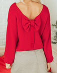 Addison Backless Bubble Sleeve Sweater