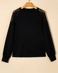 Ava Sleeve Textured Pullover Long Sleeve Top