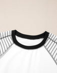 Alaia Sleeve Raglan Patchwork Top