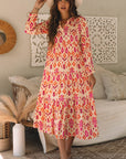 Marjorie Geometric Printed Maxi Dress
