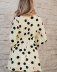 Kataleya Polka Dot Puff Sleeve Mini Dress