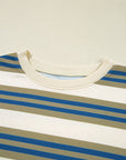 Rose Stripe Crew Neck Pullover Sweatshirt