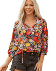 Amara Puff Sleeve Tied Blouse