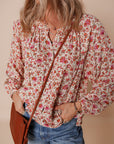 Carter Notched Puff Sleeve Blouse