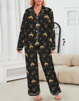 Baha Ranch All Cowboy Western Satin Long Pajamas