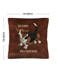Baha Ranch Basset Hound Life is Better Throw Pillow Case Made in America