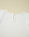 Cecelia Ruffled Flutter Sleeve Blouse