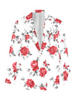 Baha Ranch Mexican Red Rose Floral Blazer