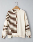 Ariana Stripe Stitched Oversized Sweatshirt