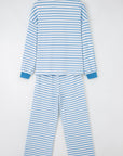 Stripe Collared Top and Drawstring Pants Set