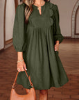 Michelle Pleated Corduroy Mini Dress